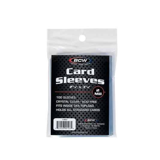 BCW Penny Sleeves (100 Count) – Standard Size Soft Card Sleeves for Pokémon, Sports & TCG Cards