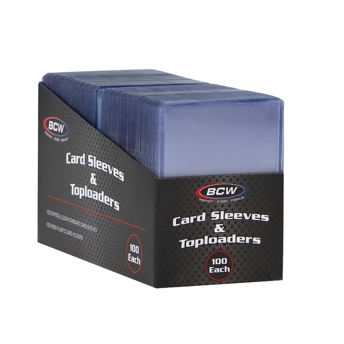 BCW 100 Toploaders + 100 Penny Sleeves Combo Pack