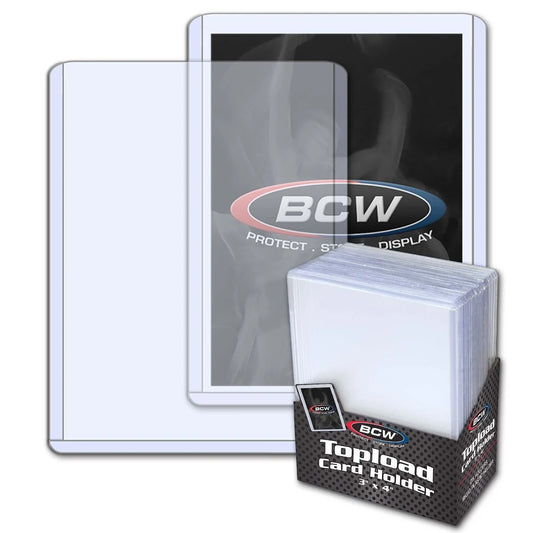 BCW Toploaders (25 Count) – Standard 3x4 Rigid Card Holders for Pokémon & Sports Cards